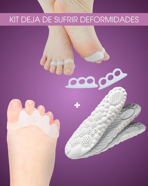 KIT DEJA DE SUFRIR DEFORMIDADES: Finger Flex 2X1 + Plantillas Comfy 5D + Finger Flex 3 dedos