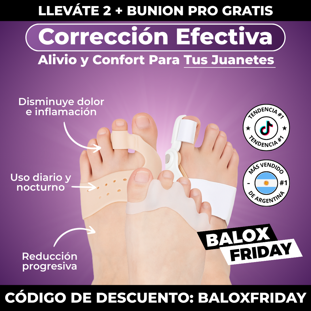 🖤ACCESO EXCLUSIVO ANTICIPADO BLACK FRIDAY | KIT ANTI BUNION ORTOPEDICO | 🎁CORRECTOR DE JUANETES BUNION PRO DE REGALO