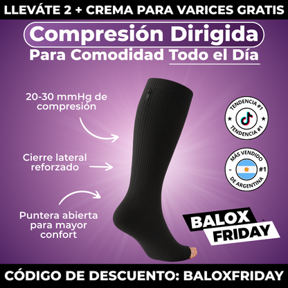 🖤ACCESO EXCLUSIVO ANTICIPADO | 🦵🏻 Medias de compresión 3:4 (Con cierres) | 🎁CREMA PARA ARAÑITAS DE REGALO