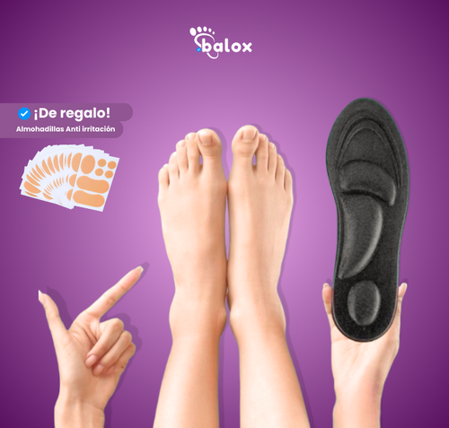 PLANTILLAS MEMORY ALIVIA DOLOR 5D BALOX™️ (2 PARES) + BANDAS ADHEPLUS