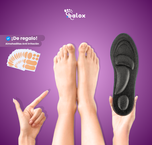 PLANTILLAS MEMORY ALIVIA DOLOR 5D BALOX™️ (2 PARES) + BANDAS ADHEPLUS